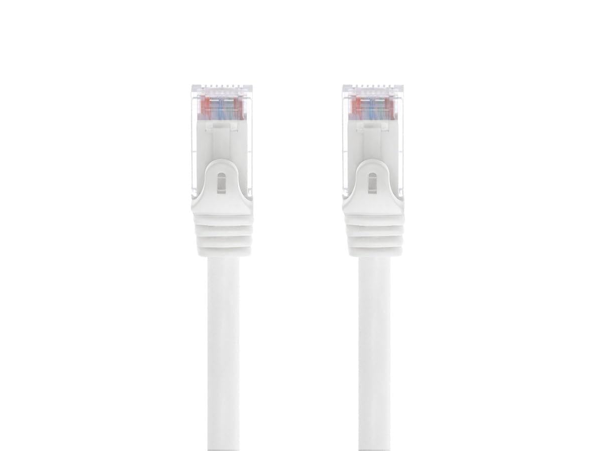 Monoprice Cat6 7Ft White 12-Pk Patch Cable_ Utp_ 24Awg_ 550Mhz_ Pure Bare Copper