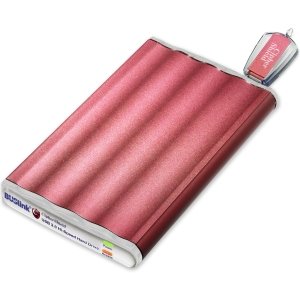 Buslink DSC-1T-U2 Ciphershield Encryption External Slim Hard Drive - 1 Tb - USB2.0, Red