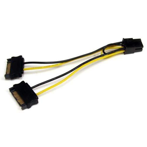 6In Sata Power To 6 Pin Pci Express Video Card Power Cable Adapter