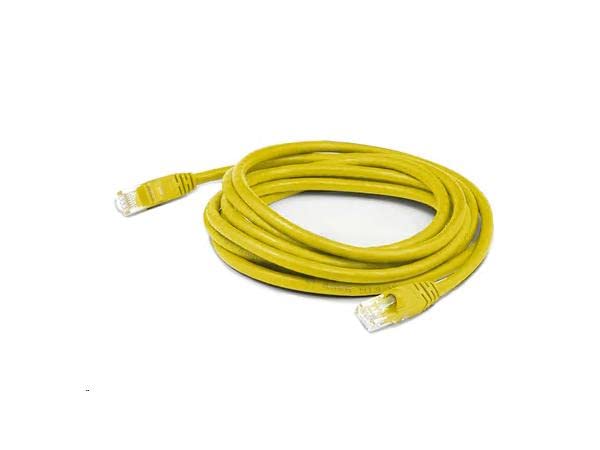 20Ft Yellow Cat 6 Pvc Ethernet Cable Snagless Bubble Boot Rj-45 M/M