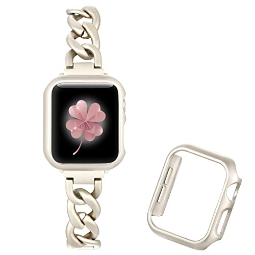 Dilando Starlight Chain Band Compatible With Apple Watch 38Mm 40Mm 41Mm Women Series 7, Stainless Steel Bracelet Bands With Prot