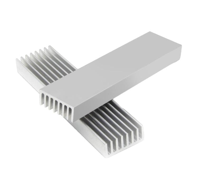 Silver Tone Aluminum Heatsink Cooler Radiator Cooling 100Mm X 25Mm X10Mm Heat Sink Module Cooler(Pack Of 4)