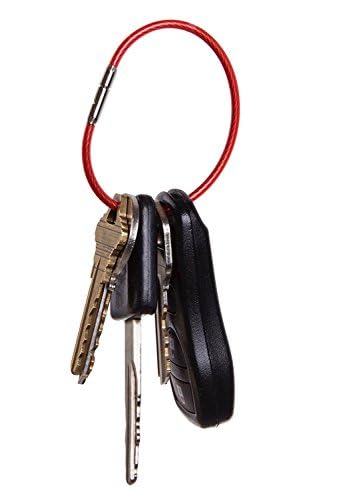 Aeroflex   6'' Inch Red Steel Key Rings/Checklist Rings   1.91'' Diameter (25 Pack)