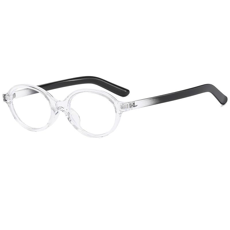 YAMEIZE Small Oval Blue Light Blocking - Glasses Women Men Retro Clear Anti Blue Light Eyeglasses for Computer