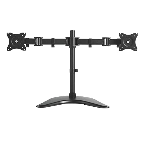 Kantek Dual Monitor Articulating Desktop Stand, For 13 To 27 Monitors, 32 X 13 X 17.5, Black, Supports 18 Lb