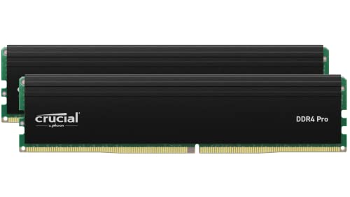 crucial Pro RAM 32gB Kit (2x16gB) DDR4 3200MTs (or 3000MTs or 2666MTs) Desktop Memory cP2K16g4DFRA32A