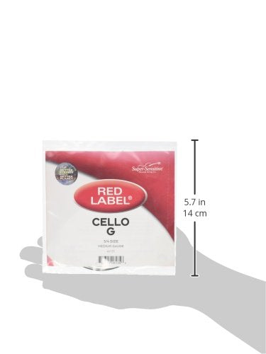 Super Sensitive Red Label Cello G String 3/4 Medium