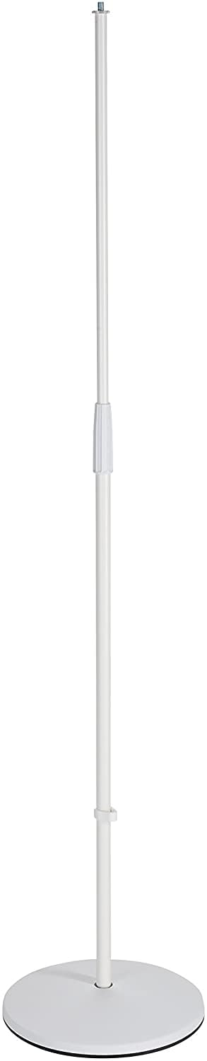 K&M Knig & Meyer 26010.500.76 - Microphone Stand - Round Base Adjustable Height - Professional Grade - German Made - White