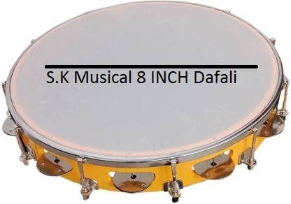 8 INCH Dafali/Tambourine Hand Percussion Color as per Availability