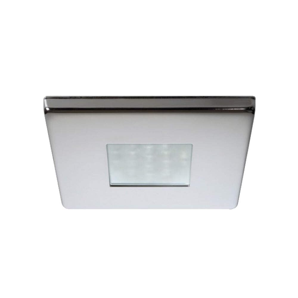 Quick Edwin C Downlight Led - 2W, Ip66, Screw Mounted - Square Stainless Bezel, Square Warm White Light,WBAUVB0140VMIPY