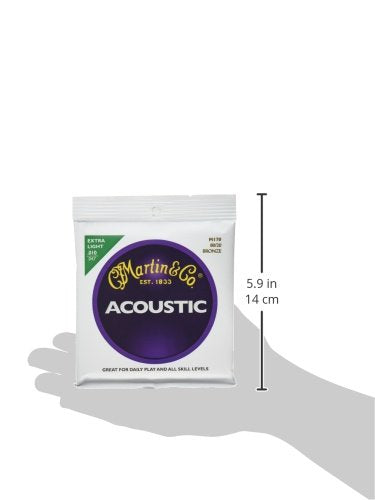 C.F. Martin & Co. M170 80/20 Bronze Acoustic Guitar Strings   Extra Light