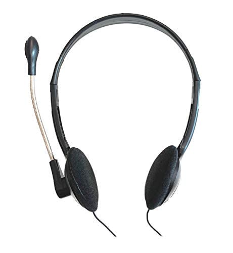 Soundnetic Disposable Stereo Classroom Headset With 3.5Mm Plug And Boom Microphone 10 Pack, Black