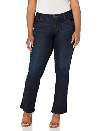 Democracy Womens Plus Size Ab Solution Itty Bitty Boot, Indigo, 20W