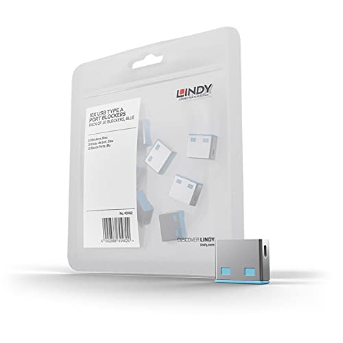 Lindy Usb Port Blocker - Pack Of 10 - Blue 40462