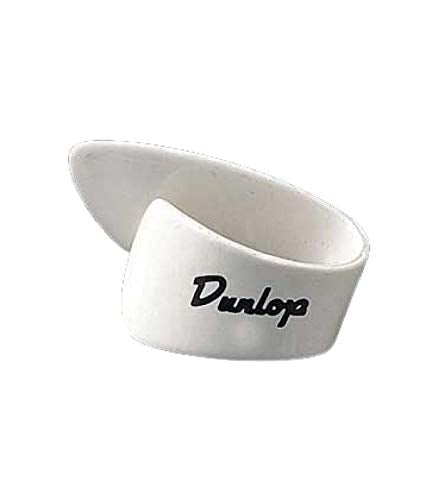 Jim Dunlop 9012R White Plastic Thumbpicks, Left Handed, Medium, 12/Bag