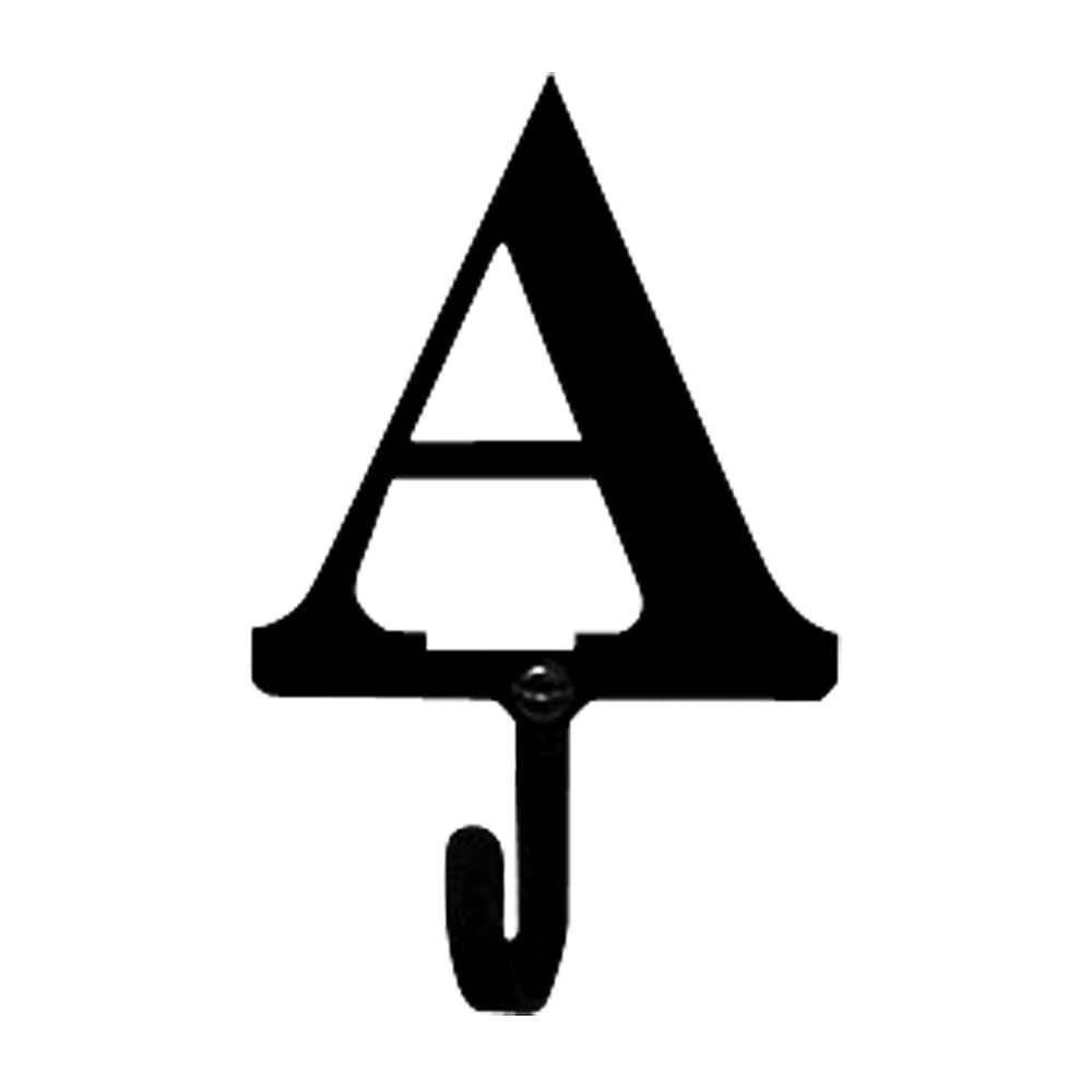 Village Wrought Iron Letter A Wall Hook Small