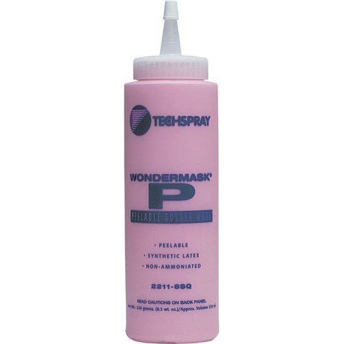 Techspray Wondermask P Pink Latex Peelable Liquid Solder Mask   8 Oz Bottle   2211 8Sq [Price Is Per Each]