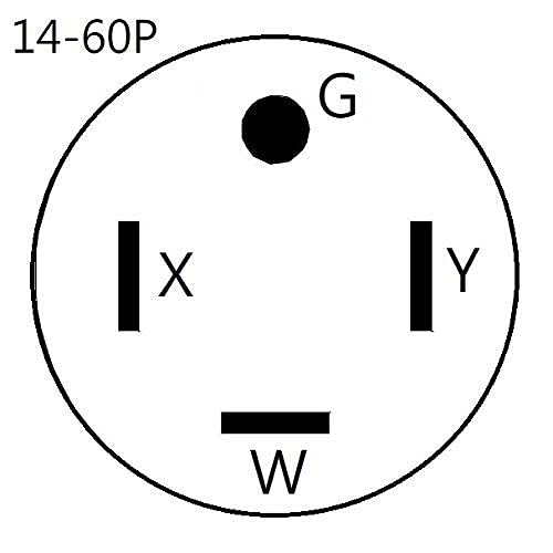 Parkworld 692378 Welder Adapter Cord, Ev Charging Adapter, 14 60P To 14 50R, Welding Nema 14 60P Male To Rv/Ev Nema 14 50R, 50Am