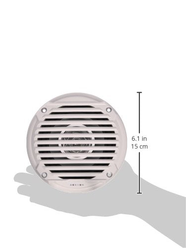 Jensen Ms5006Wr Dual Cone Waterproof 5.25'' Speaker, White, 30 Watts Max Power Handling, Sensitivity 86Db, Frequency Response 79