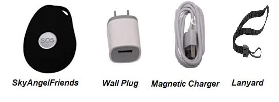 Skyangel911Fd   Mobile Cellular 4G   No Monthly Fee   911 2 Way Voice   Waterproof Alert Phone   Automatic Fall Detection (Green