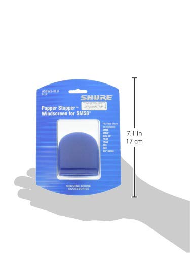 Shure A58Ws Blu Foam Windscreen For All Ball Type Microphones, Blue