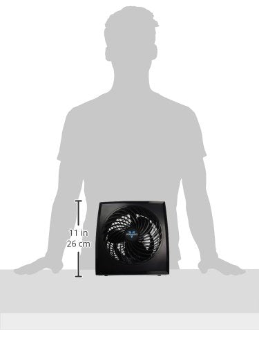 Vornado 573 Compact Flat Panel Air Circulator Fan, 3 Speeds, Moves Air 60 Feet, Fan For Bedroom, Home, Office, Black