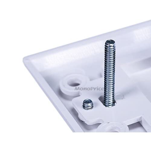 Moonrise Monoprice 103326 Banana Binding Post Two Piece Inset Coupler Wall Plate For 4 Speakers, White