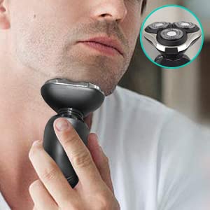 Pritech Head Part For Electric Razor For Men, Electric Face Shavers, Rechargeable Shaving Mens Cordless Razors Ipx7 Waterproof