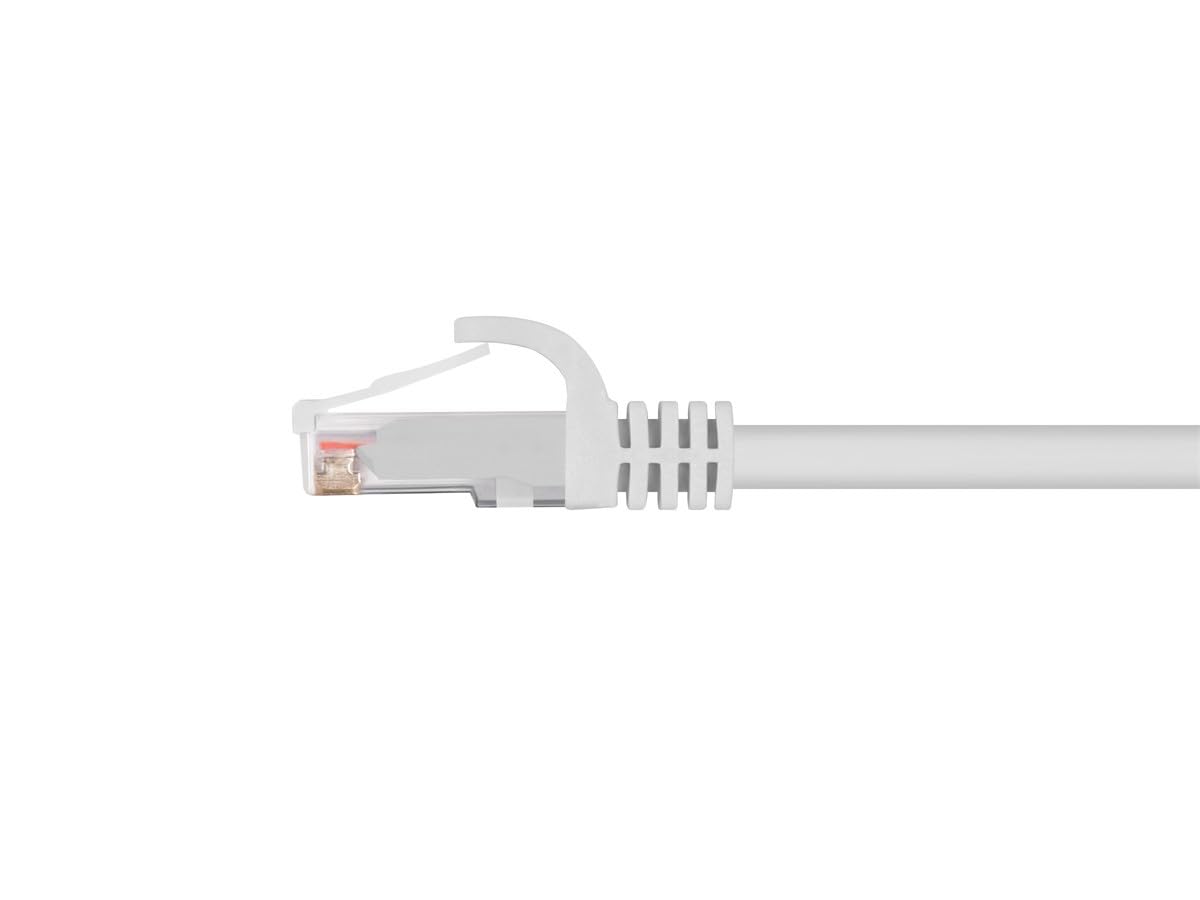 Monoprice Cat6 100Ft White Patch Cable Utp 24Awg 550Mhz Pure Bare Copper Snagless Rj45 Flexboot Series Ethernet Cable