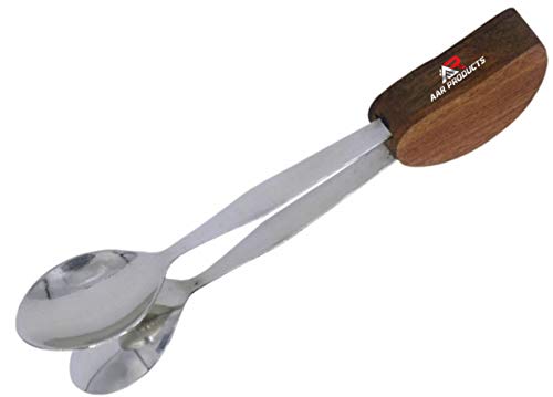 Aar Traditional Irish Percussion Session Folk Rosewood Metal Stainless Steel Spoons (Steel&Wood)