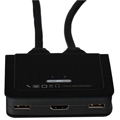 Startech.Com 2 Port Usb Hdmi Cable Kvm Switch With Audio And Remote Switch   Usb Powered Kvm With Hdmi   Dual Port Hdmi Kvm Swit