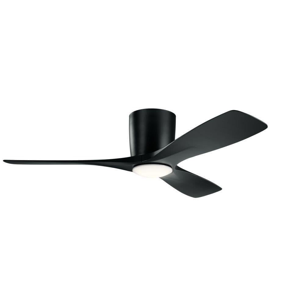 Kichler 300032Sbk Volos, 48'' Ceiling Fan With Led Lights & Wall Control, Satin Black