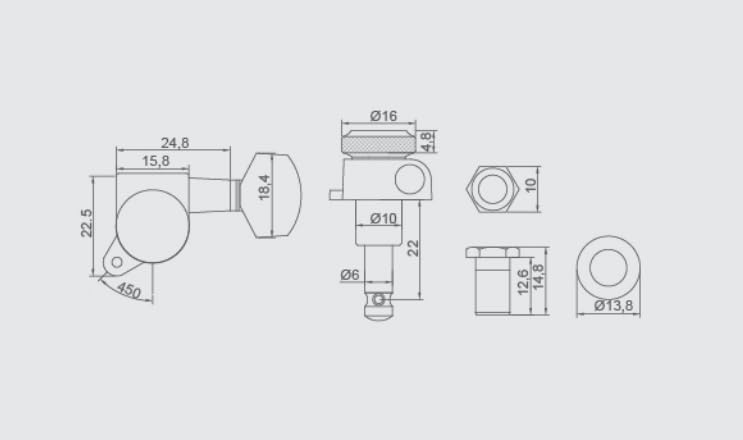Guyker Guitar Locking Tuners (6 For Right)   1:18 Lock String Tuning Key Pegs Machine Head Replacement For St Tl Sg Lp Style Ele