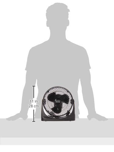 Black+Decker Turbo Desk Fan   Electric Portable 7 Inch Table Fan With Adjustable Tilt For Quiet Cooling, Black