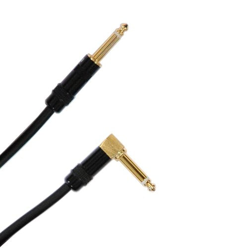 Audio2000'S C28001P2 1Ft 1/4'' Ts Right Angle To 1/4'' Ts Cable (2 Pack)