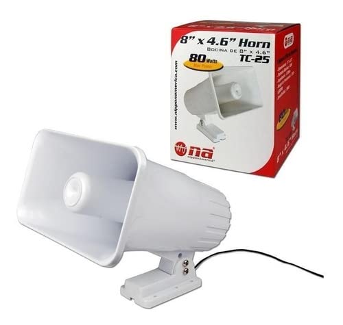 Nippon 8 PA Power Horn Loud Speaker 40W Indoor Outdoor 80 Watt Max Power TC-D25