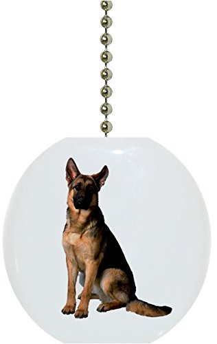 German Shepherd Dog Solid Ceramic Fan Pull