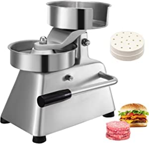 Vbenlem Commercial Hamburger Patty Maker 150Mm/6Inch Stainless Steel Burger Press Heavy Duty Hamburger Press Meat Patty Maker Ha