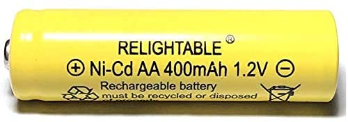 Relightable 400Mah Aa Nicd 1.2V Rechargeable Batteries Garden Solar Ni Cd Light Led F (Pack Of 6)