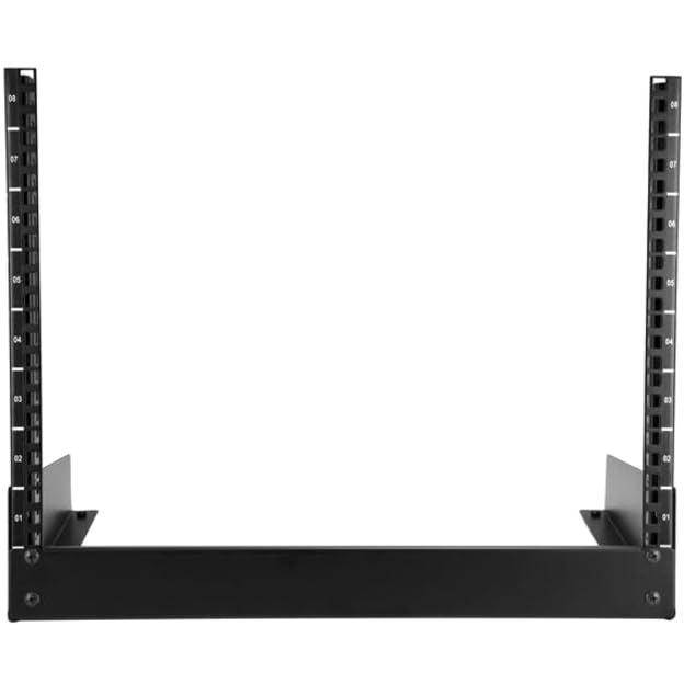 Startech.Com 2 Post 8U Desktop Server Rack, Small Open Frame 19In Computer Rack, Compact Network Rack For Av / Studio / Data / I