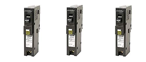 Square D By Schneider Electric Hom120Pcafic Homeline Plug On Neutral 20 Amp Single Pole Cafci Circuit Breaker, (3 (Pack))