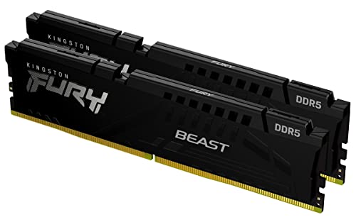 Kingston Technology Kingston Fury Beast 32Gb (2X16Gb) 5200Mt/S Ddr5 Cl40 Kit Of 2 Desktop Memory Kf552C40Bbk2-32