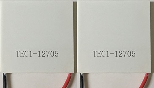 2 Pcs Tec1 12705 Thermoelectric Peltier Cooler 12V 50W 77Wmax