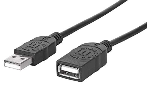 Manhattan 6 Feet Hi Speed Usb Device Cable A Male/A Female, Black (338653)