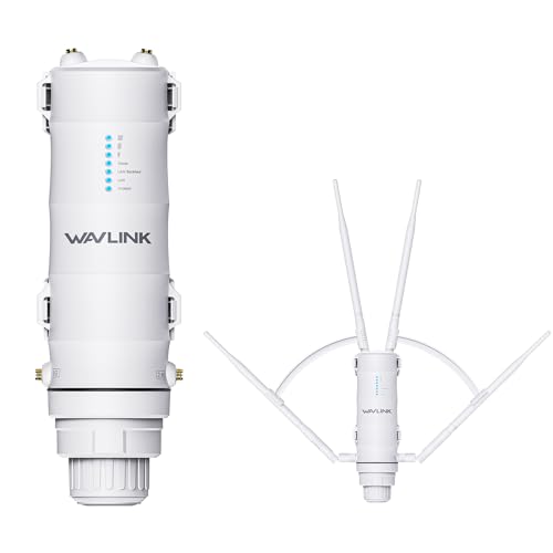 Wavlink Ac1200 Outdoor Long Range Weatherproof Wifi Extender/Wireless Access Point With Passive Poe, Dual Band 2.4G+5G, 4X7Dbi Omni Directional Antennas,Supports Router/Ap/Repeater/Mesh Modes