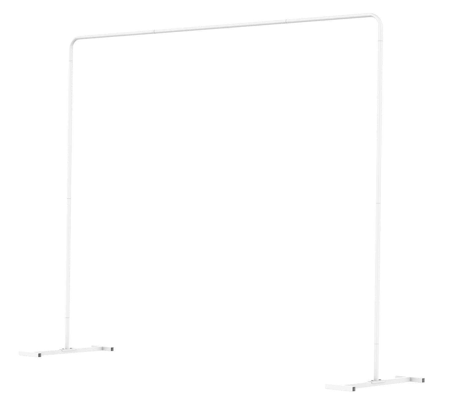 Langxun Heavy Duty White Metal Square Backdrop Stand Arch For Wedding Birthday Decoration, Graduation Decorations, Ceremony Rece