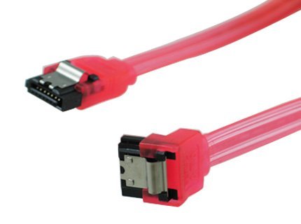 Okgear 24 In Sata 3 Cable Uv Red Straight To Right
