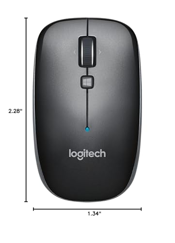 Logitech M557 Bluetooth Mouse, Gray, Discontinued