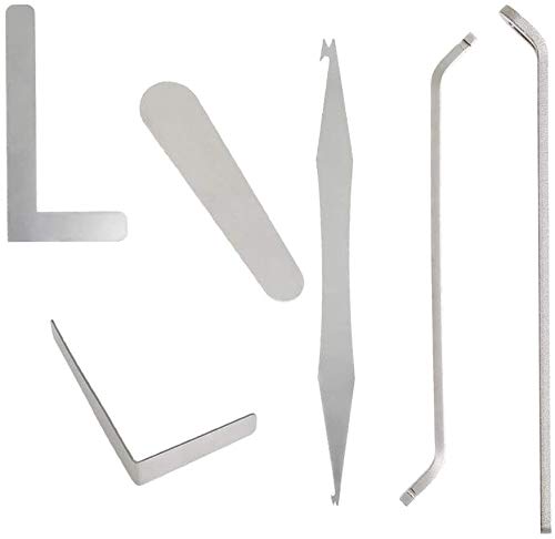 Jiayouy 6Pcs Saxophone Repair Tool Woodwind Instrument Maintanance Kit Stainless Steel Key Cover Adjusting Spring Hook Trimming