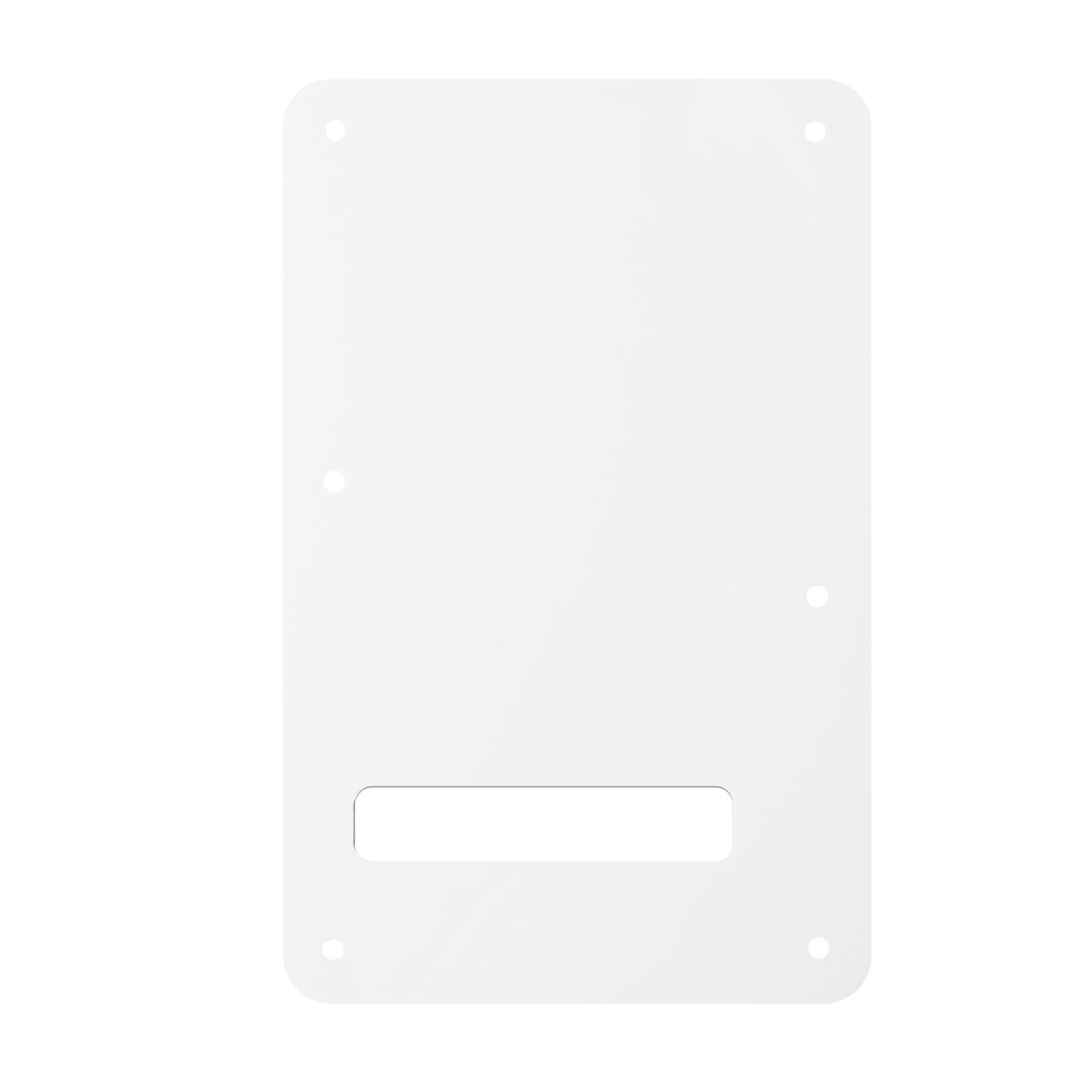 Banworks Electric Guitar 3 Ply Backplate 6-Hole Trem Tremolo Cover For Usa/Mexican Fender Standard Strat St Jt/Hgb-01 White